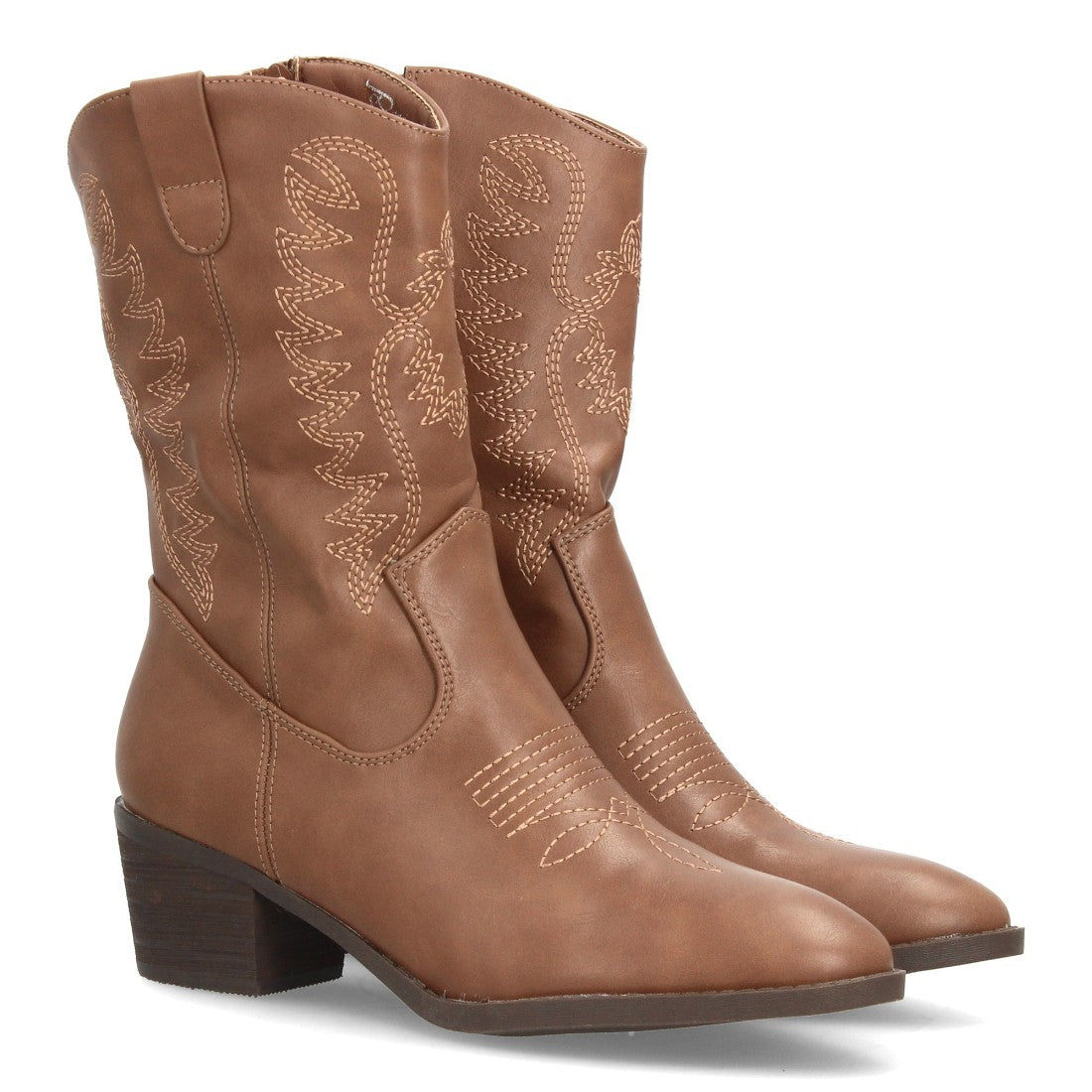 Botas cowboy de mujer con diseño de inspiración western - Kaki
