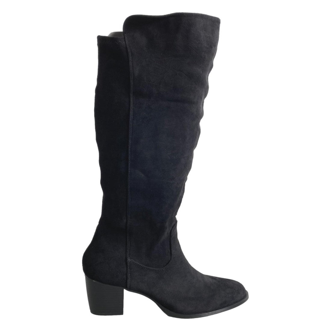 Bota de tacón de mujer con punta redonda