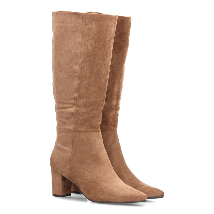 Botas altas de mujer con estampado suave efecto ante
