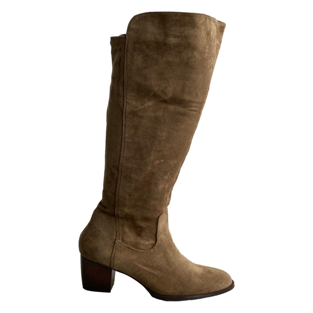Bota de tacón de mujer con punta redonda