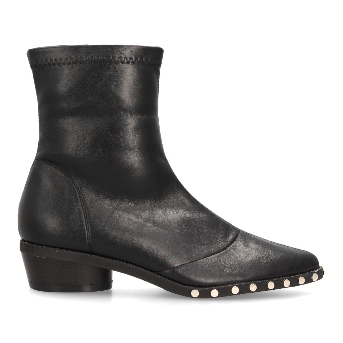 Botines de estilo moderno de mujer con tacón bajo y estable