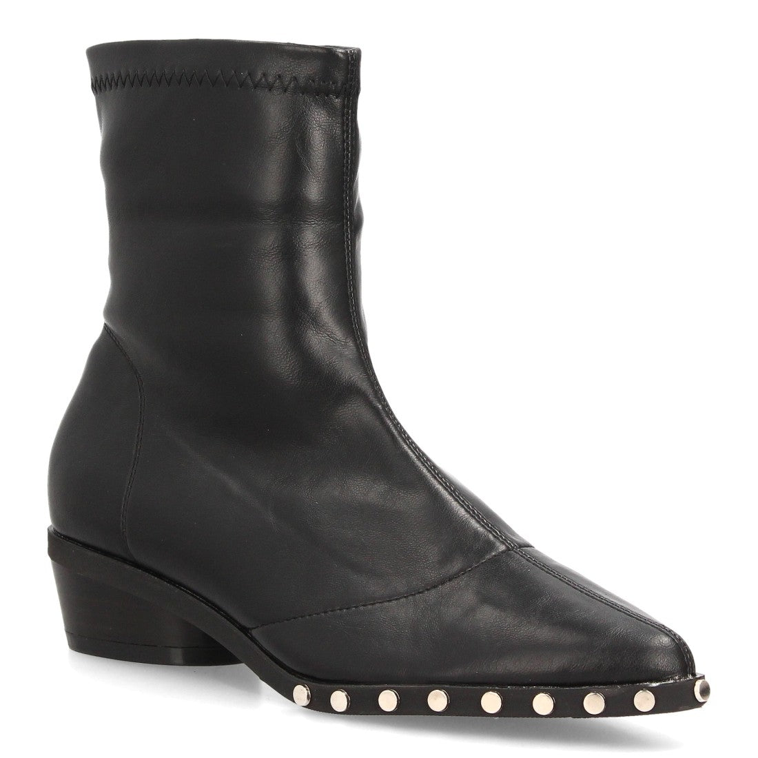 Botines de estilo moderno de mujer con tacón bajo y estable