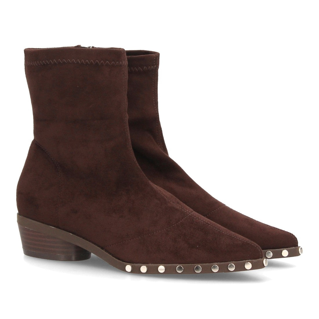 Botines de estilo moderno de mujer con tacón bajo y estable