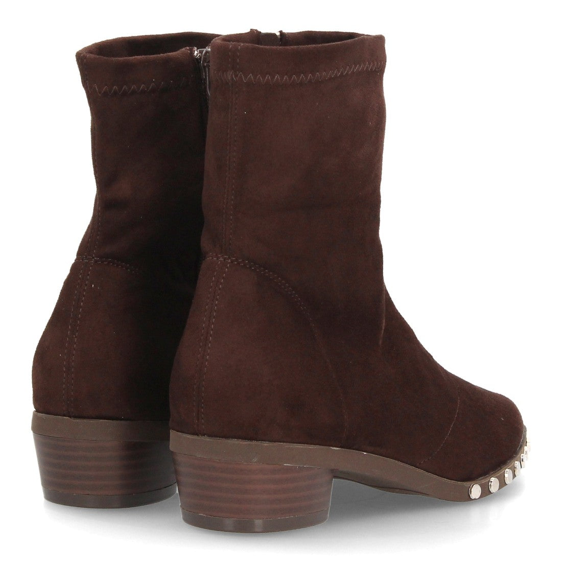 Botines de estilo moderno de mujer con tacón bajo y estable