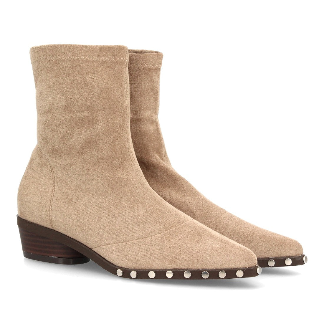 Botines de estilo moderno de mujer con tacón bajo y estable