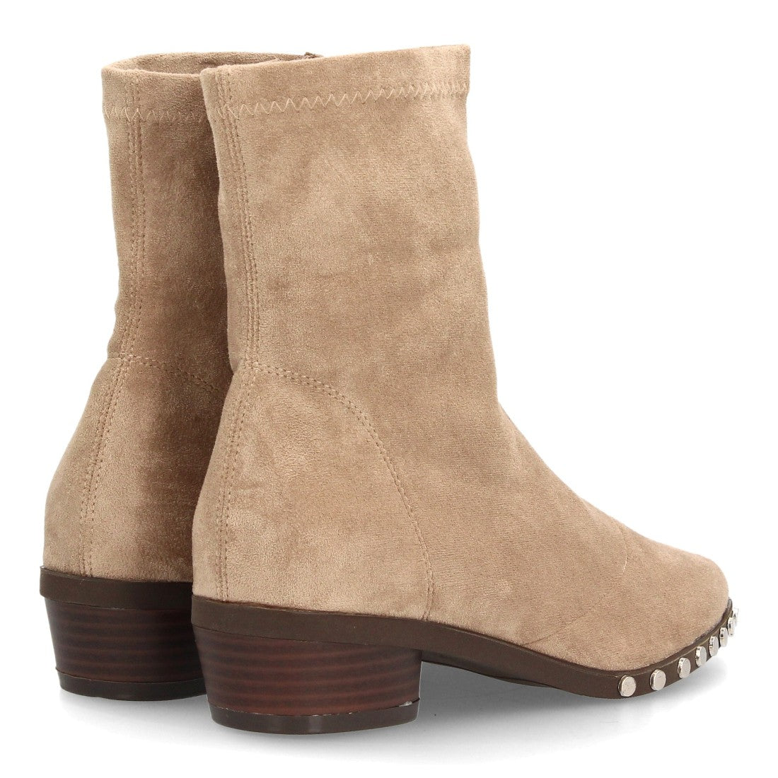 Botines de estilo moderno de mujer con tacón bajo y estable