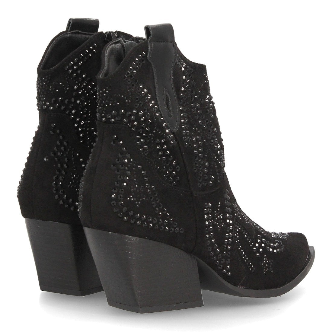Botines de inspiración cowboy de mujer con tacón cubano