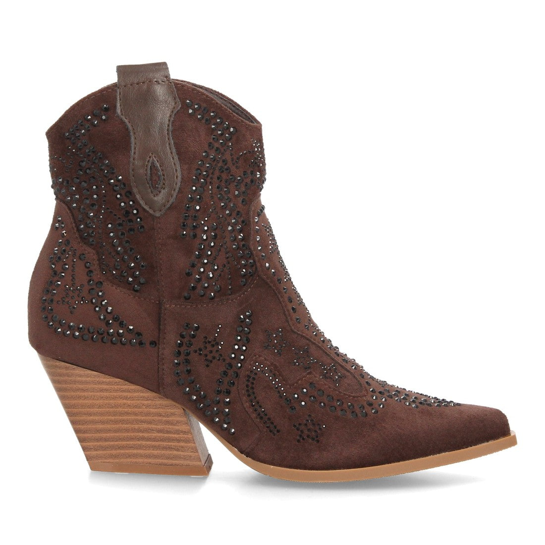 Botines de inspiración cowboy de mujer con tacón cubano