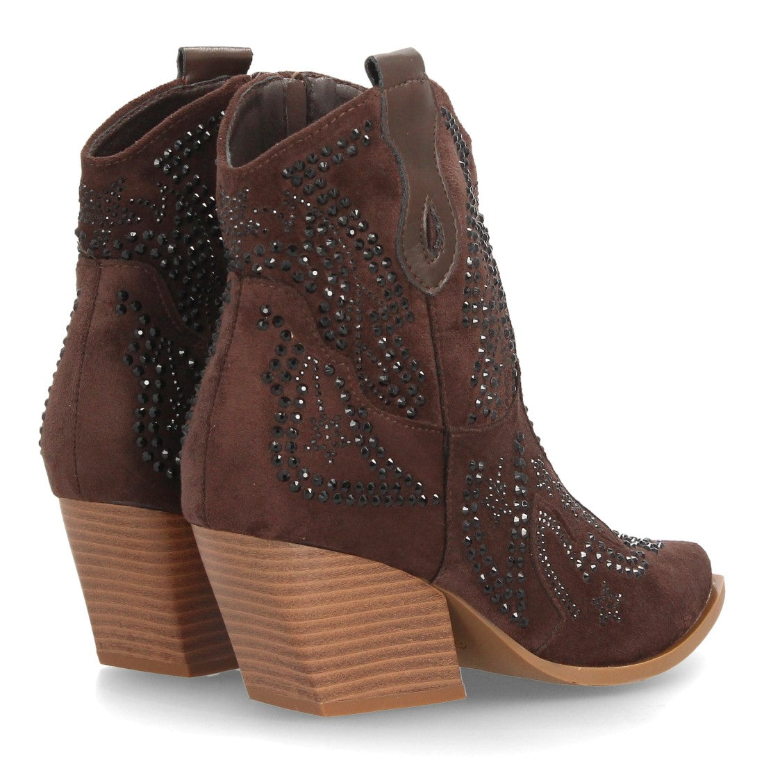 Botines de inspiración cowboy de mujer con tacón cubano