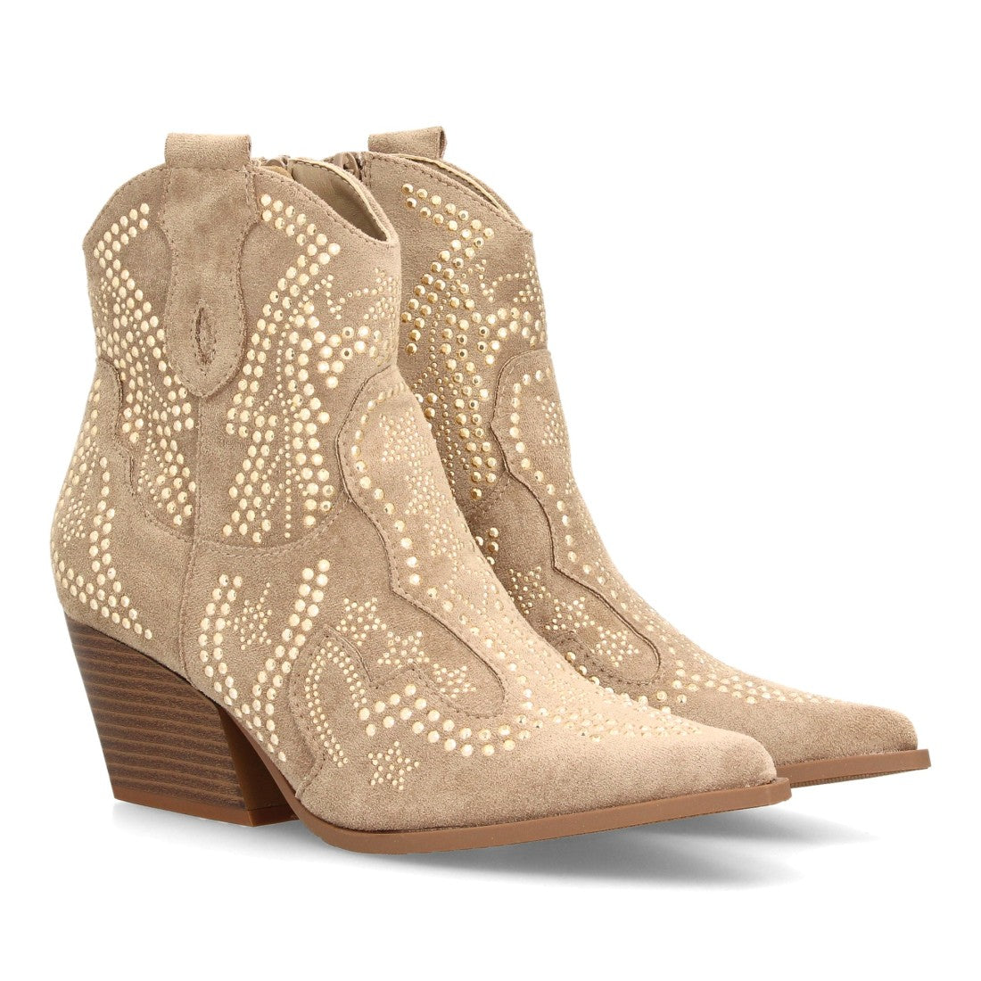 Botines de inspiración cowboy de mujer con tacón cubano