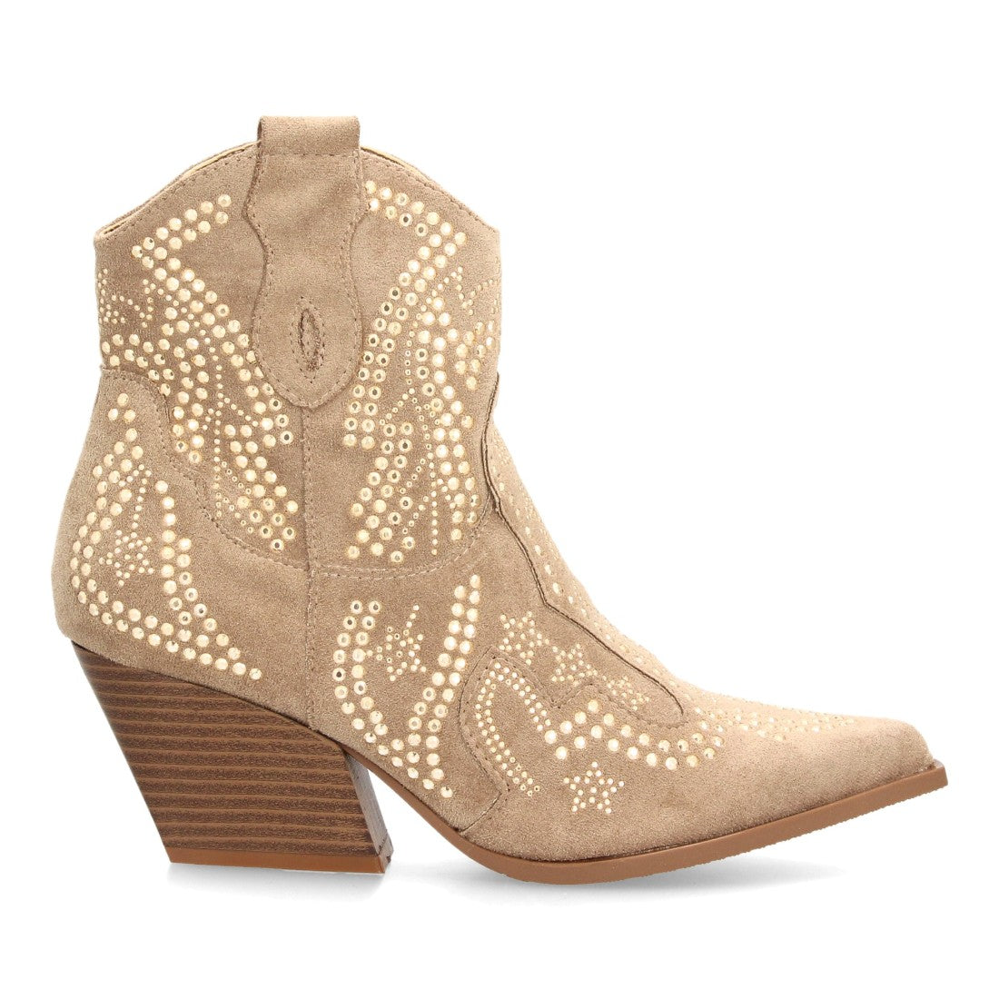 Botines de inspiración cowboy de mujer con tacón cubano