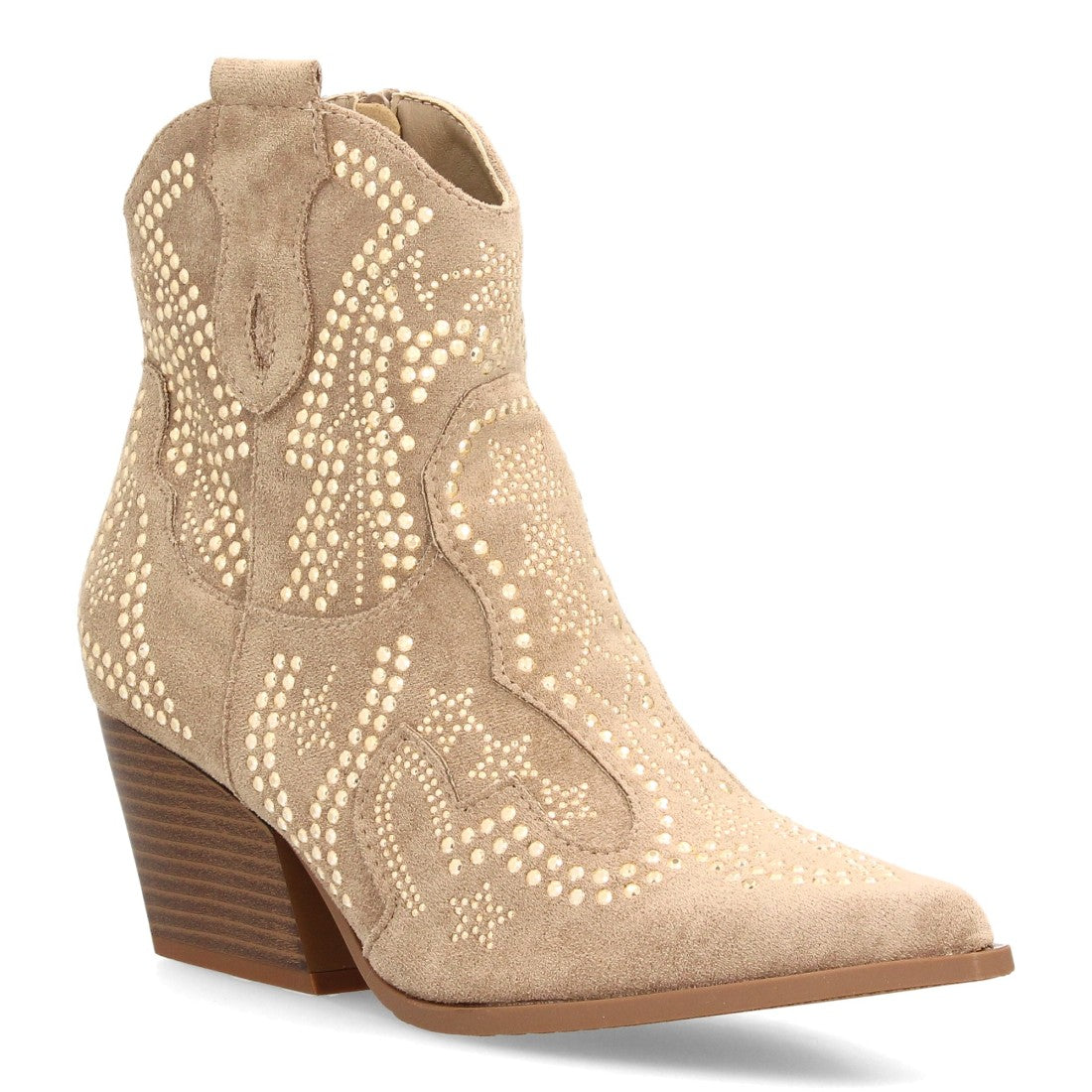 Botines de inspiración cowboy de mujer con tacón cubano
