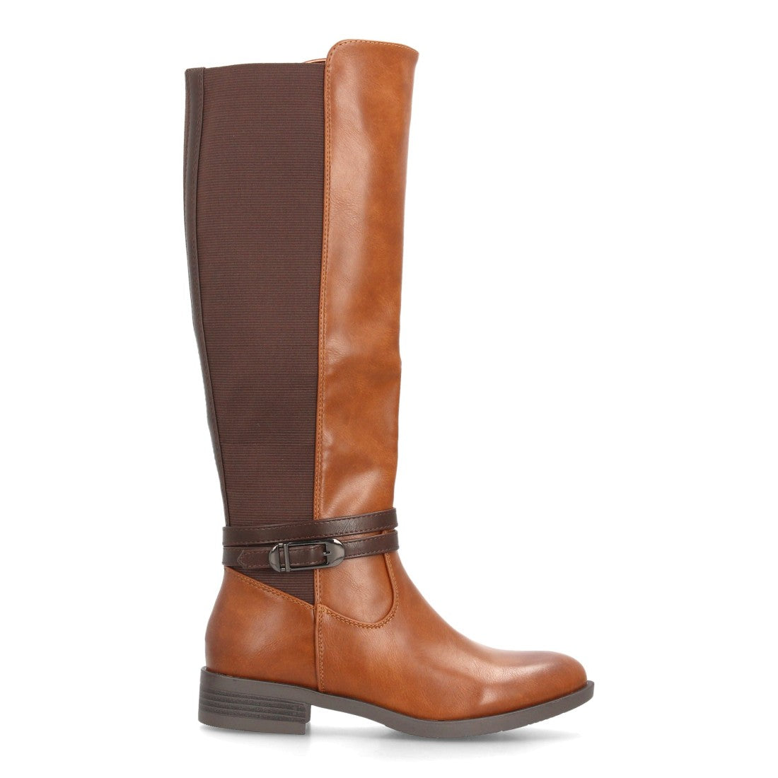 Botas altas de mujer con diseño clásico de inspiración ecuestre - Camel (Ref. YY-87)