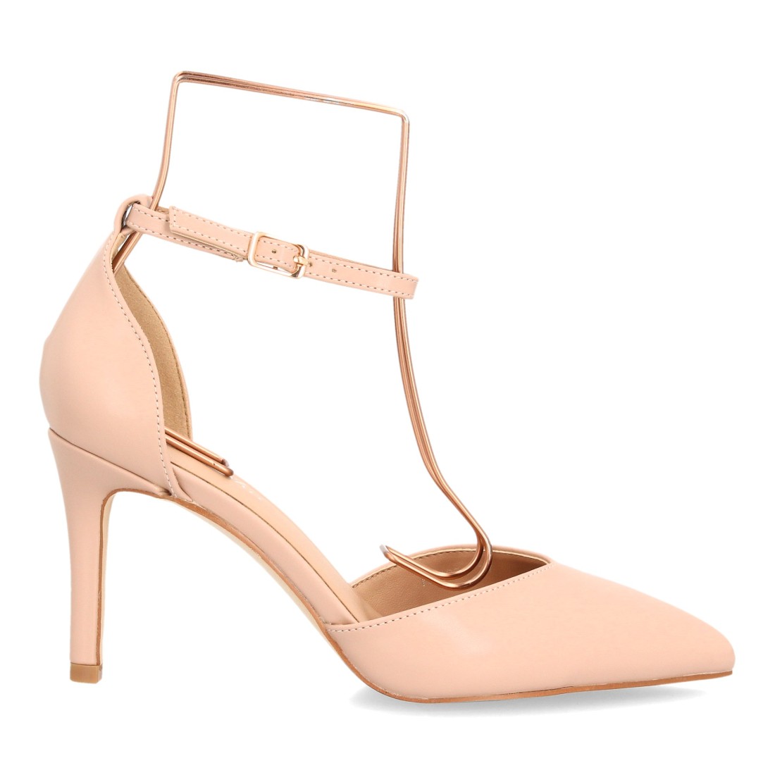 Zapatos de estilo elegante de mujer con punta y tacón fino - Nude