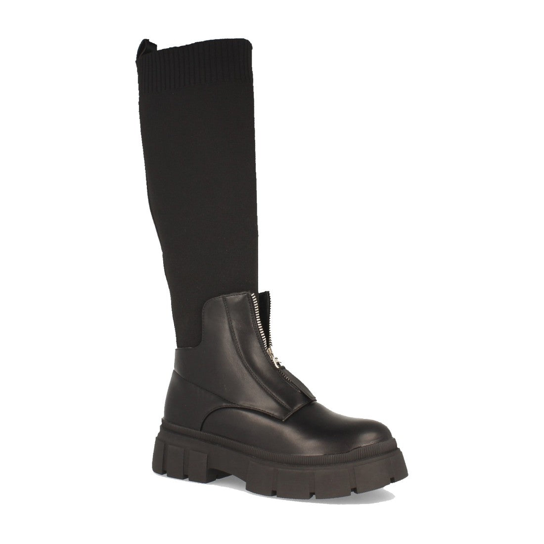 Bota de plataforma de mujer con cremallera en el empeine