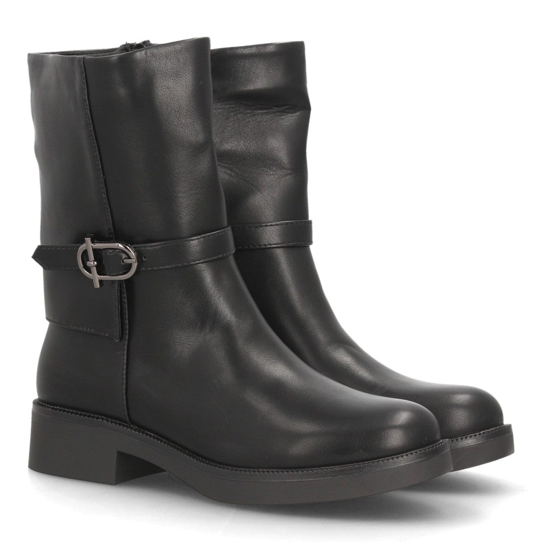 Botas de caña media de mujer con punta redonda