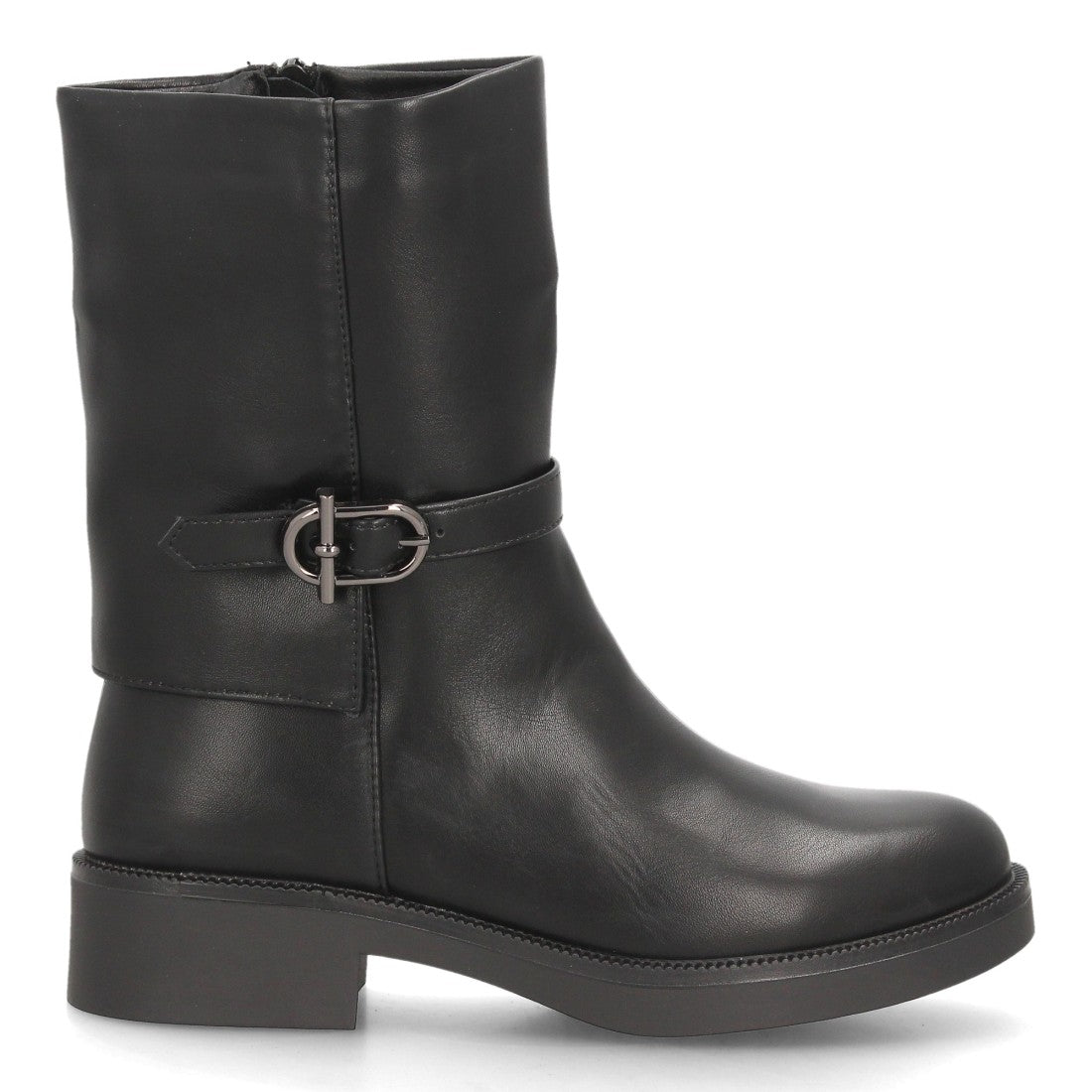 Botas de caña media de mujer con punta redonda