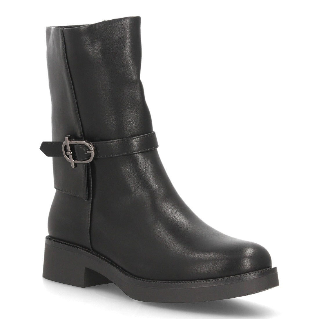 Botas de caña media de mujer con punta redonda