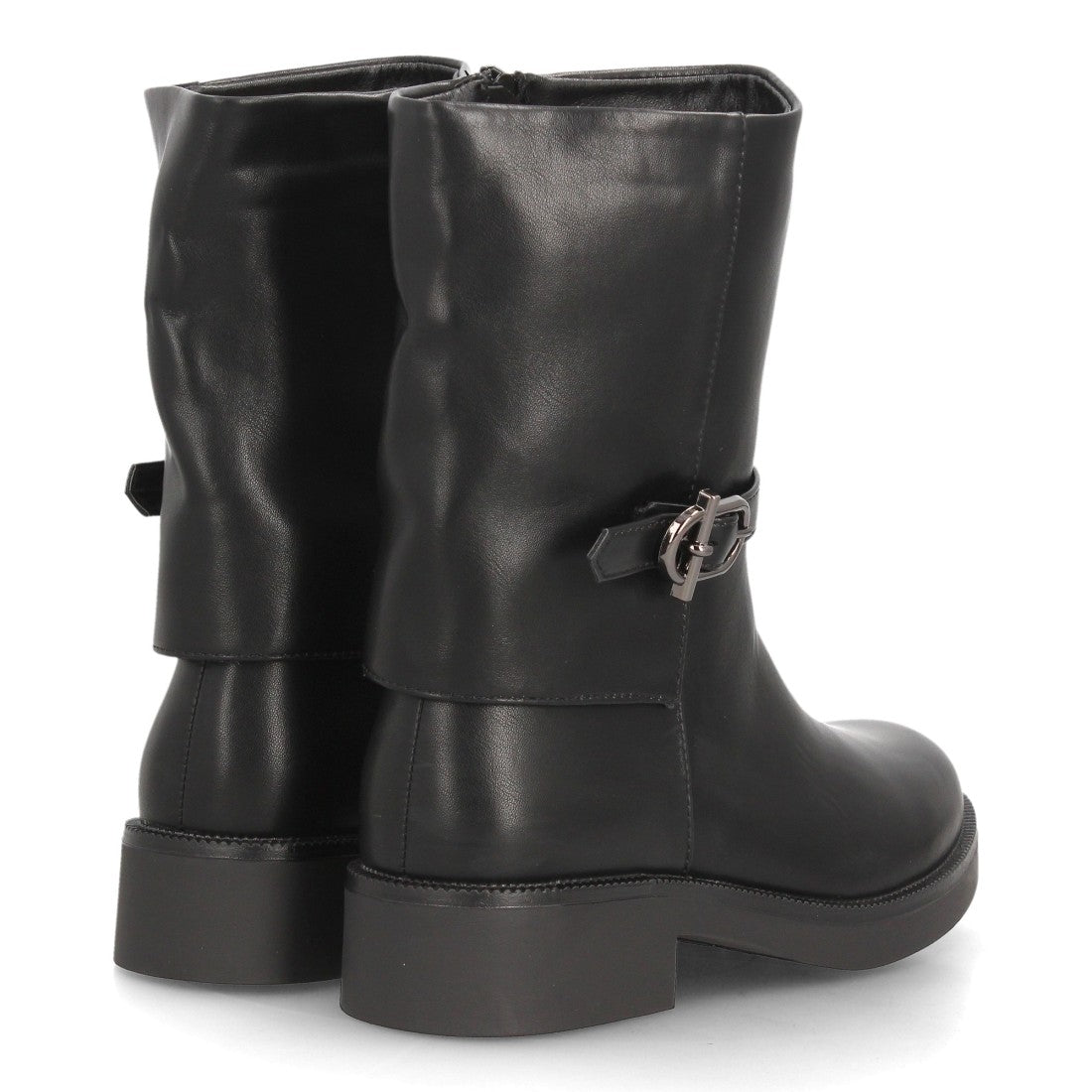 Botas de caña media de mujer con punta redonda