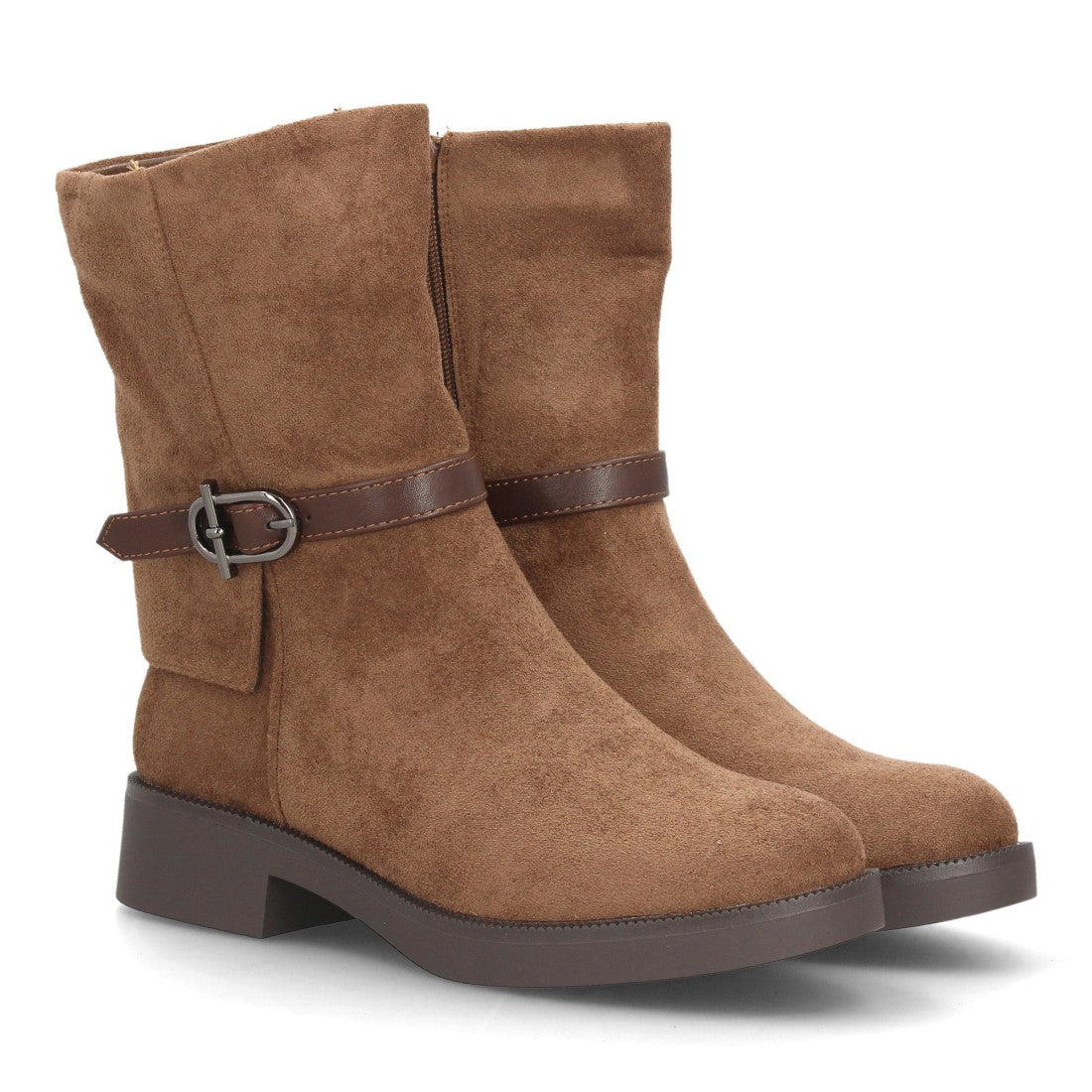 Botas de caña media de mujer con punta redonda