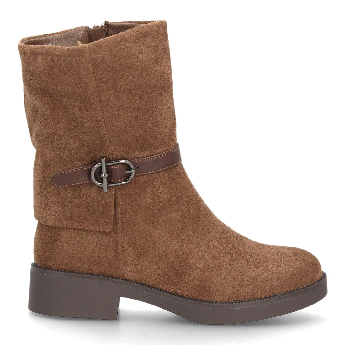 Botas de caña media de mujer con punta redonda