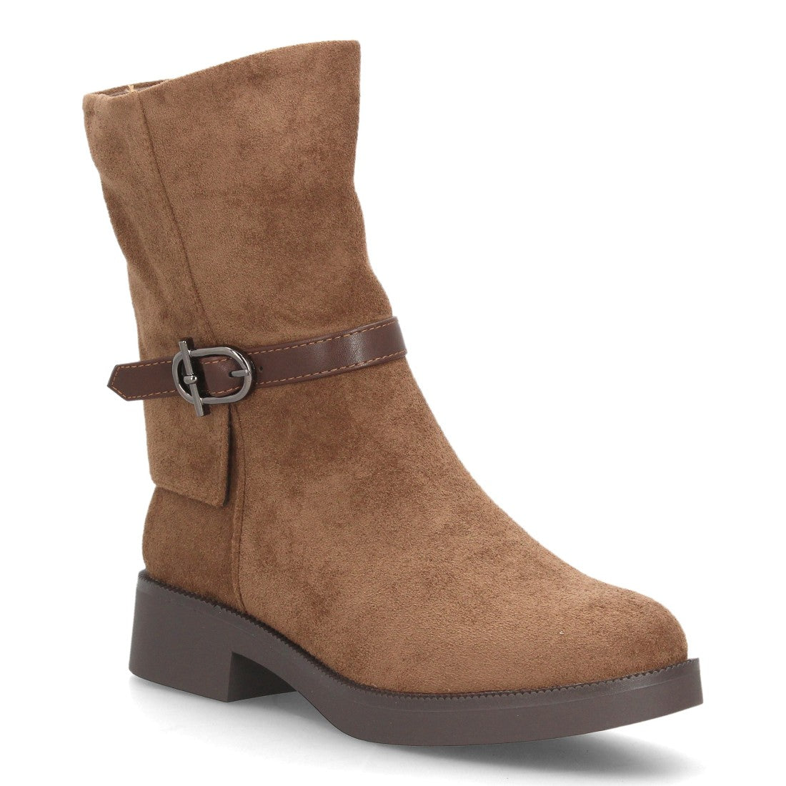 Botas de caña media de mujer con punta redonda