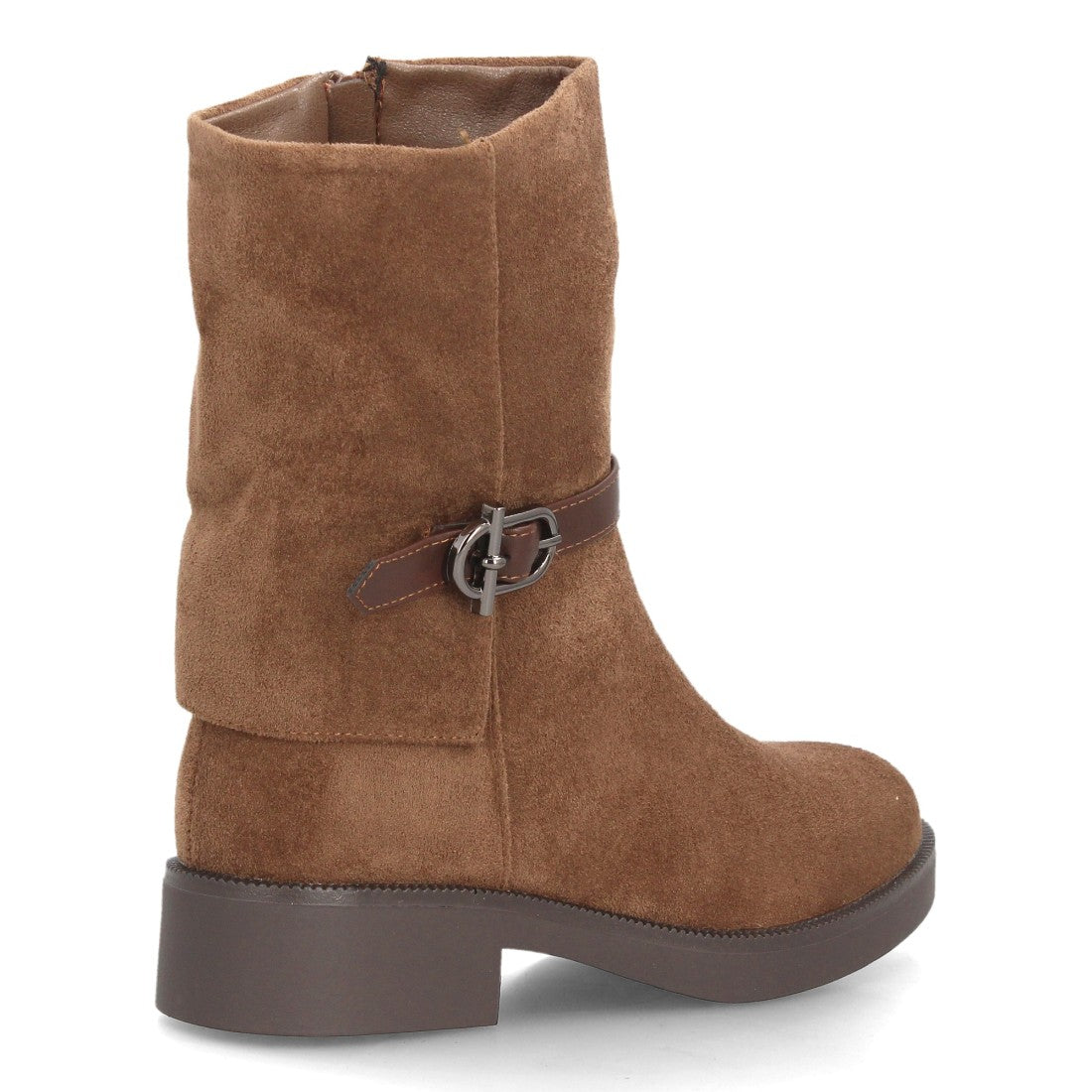 Botas de caña media de mujer con punta redonda