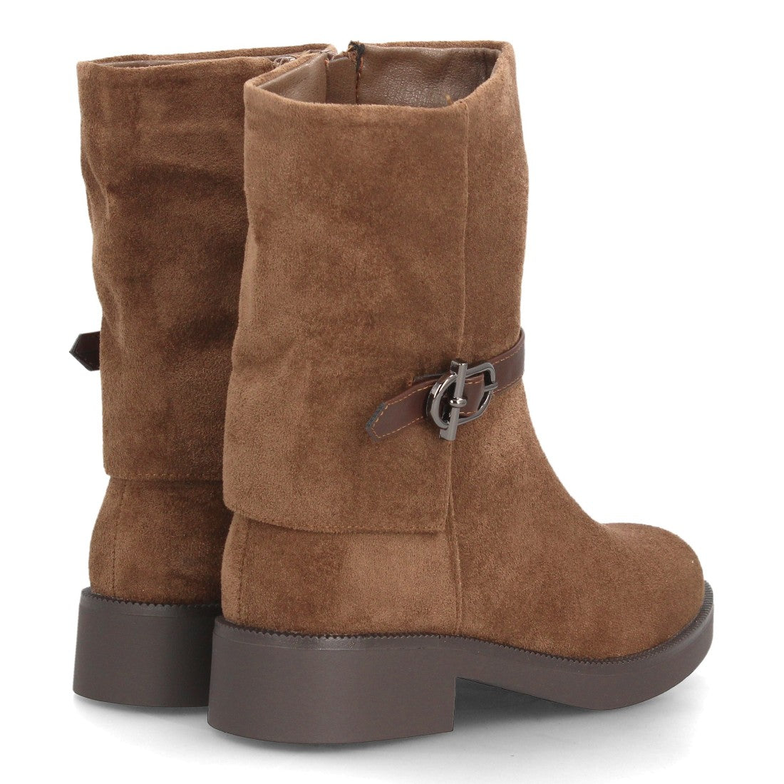 Botas de caña media de mujer con punta redonda