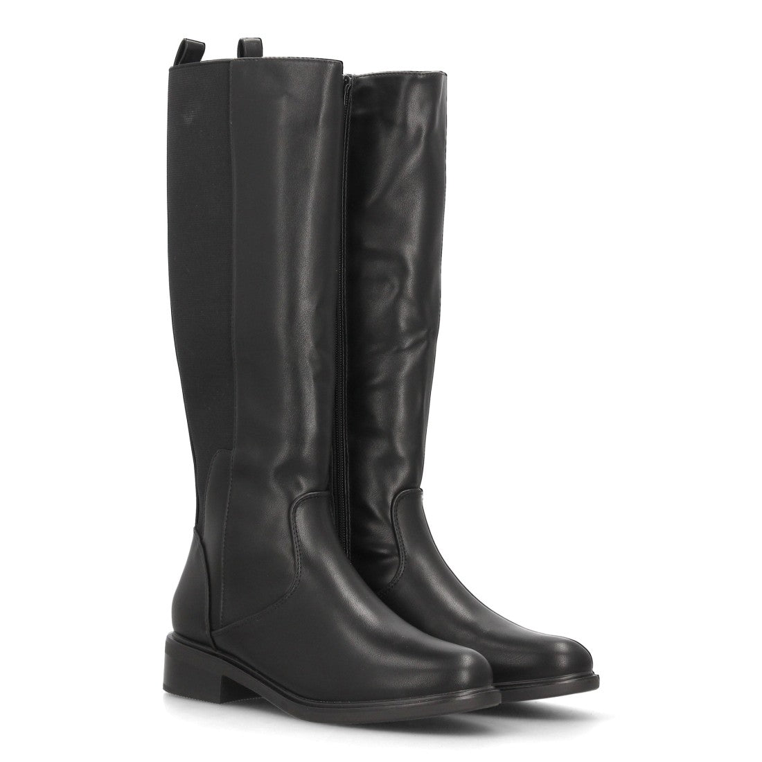 Botas altas de mujer con panel elástico lateral en la caña