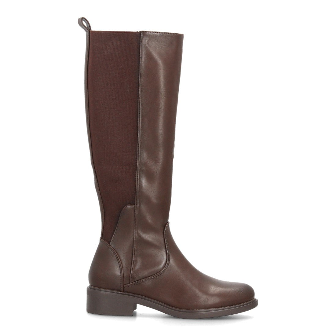 Botas altas de mujer con panel elástico lateral en la caña
