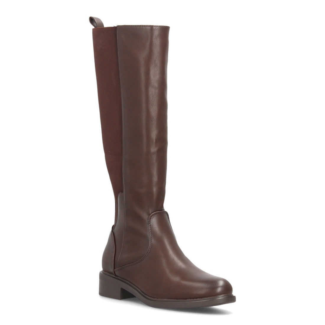 Botas altas de mujer con panel elástico lateral en la caña
