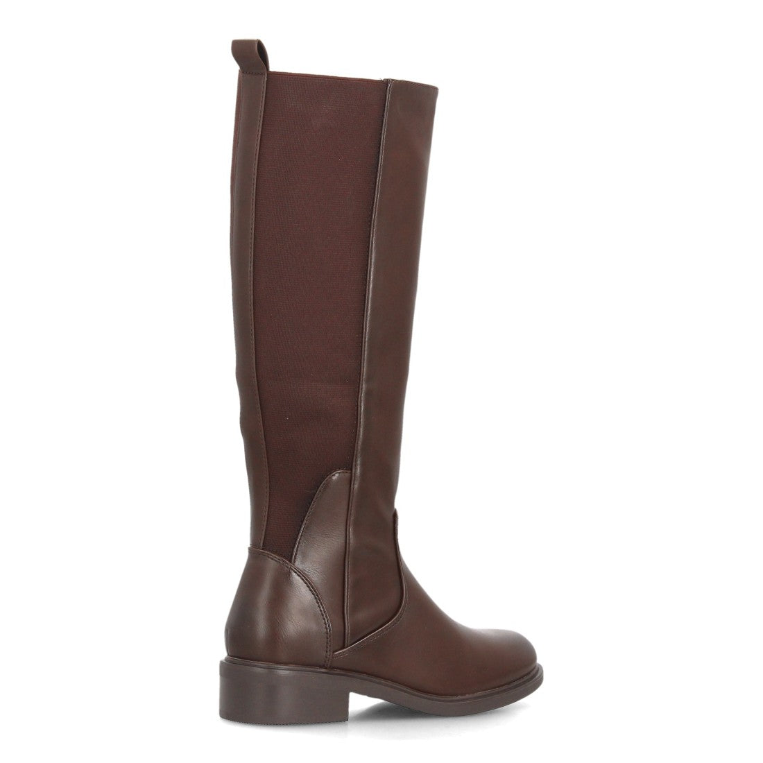 Botas altas de mujer con panel elástico lateral en la caña