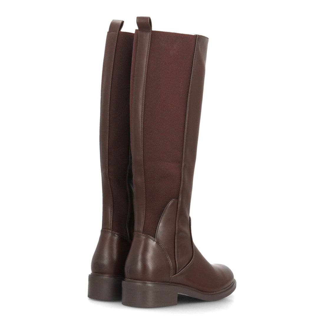 Botas altas de mujer con panel elástico lateral en la caña