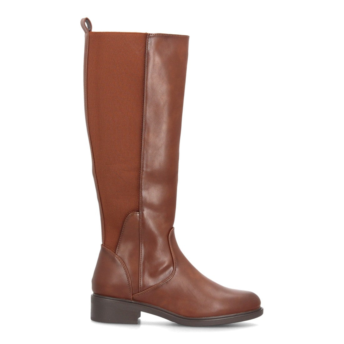 Botas altas de mujer con panel elástico lateral en la caña