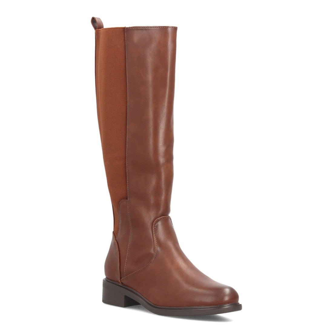 Botas altas de mujer con panel elástico lateral en la caña
