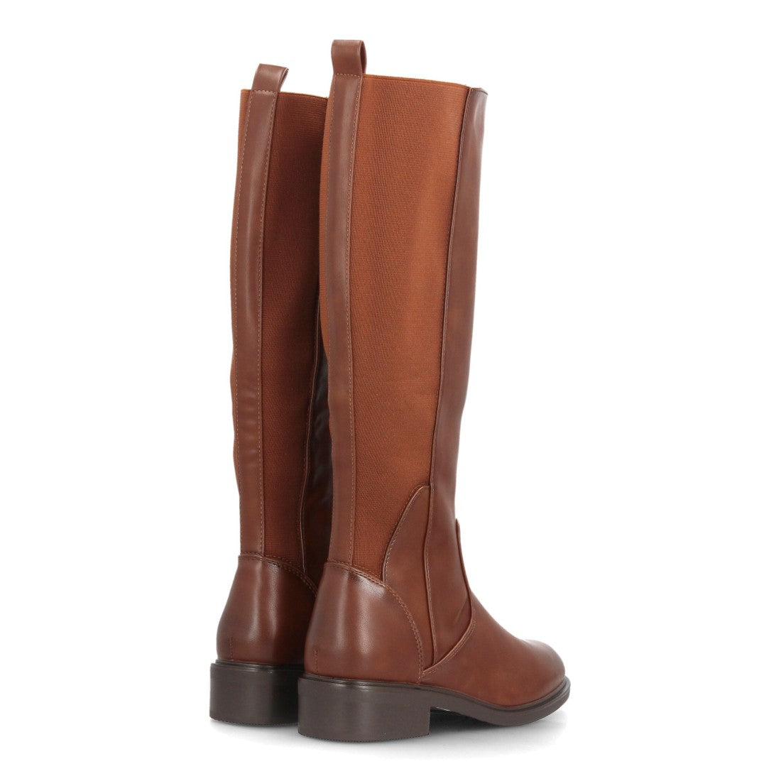 Botas altas de mujer con panel elástico lateral en la caña