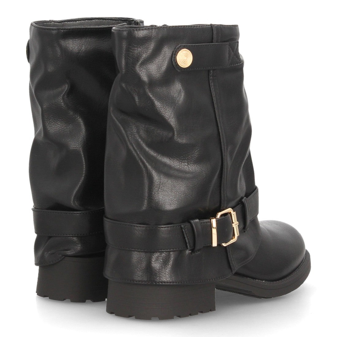 Botines de estilo motero de mujer con caña media