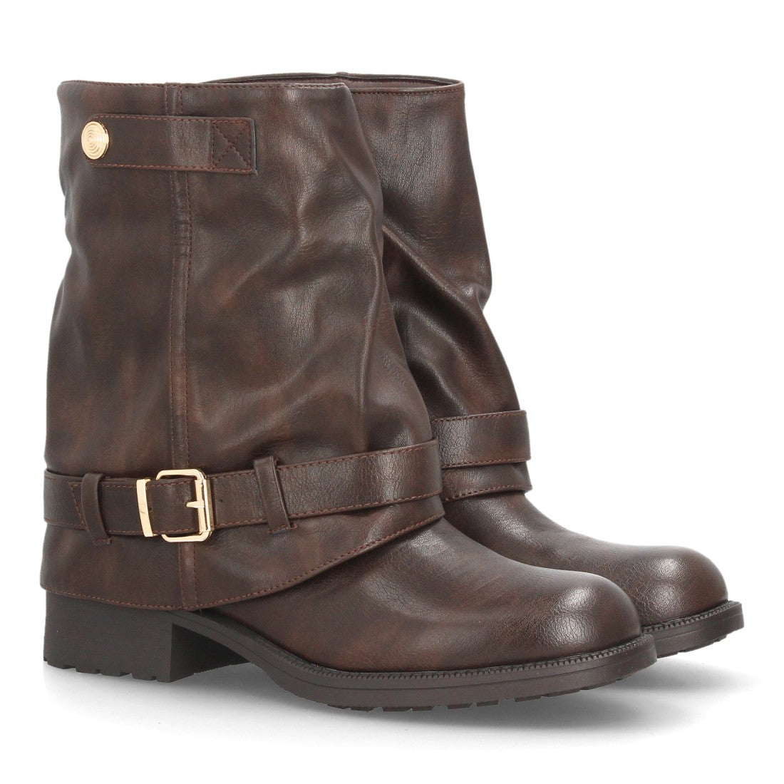 Botines de estilo motero de mujer con caña media