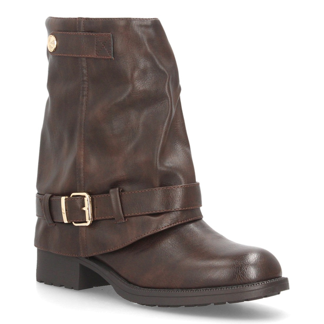 Botines de estilo motero de mujer con caña media