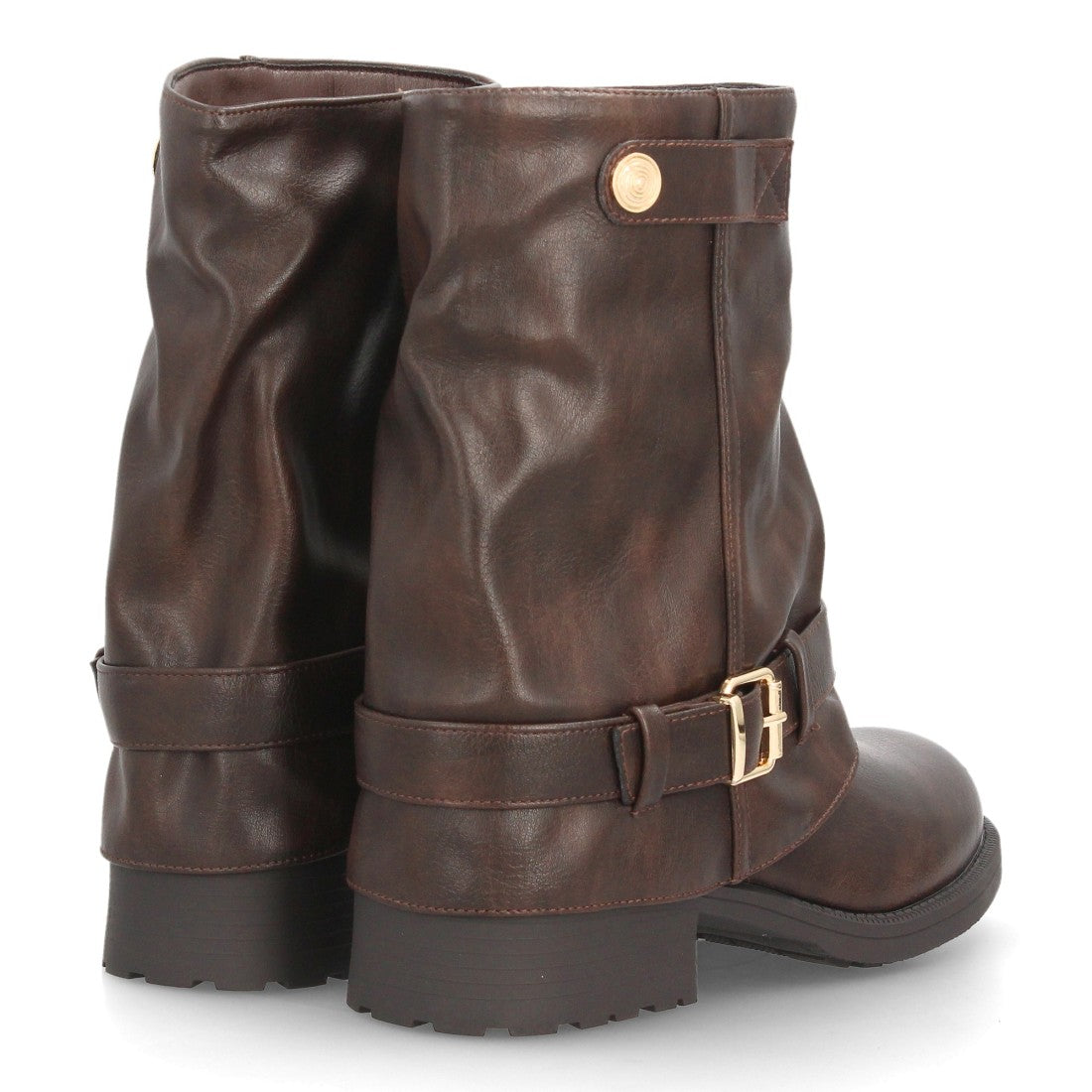 Botines de estilo motero de mujer con caña media