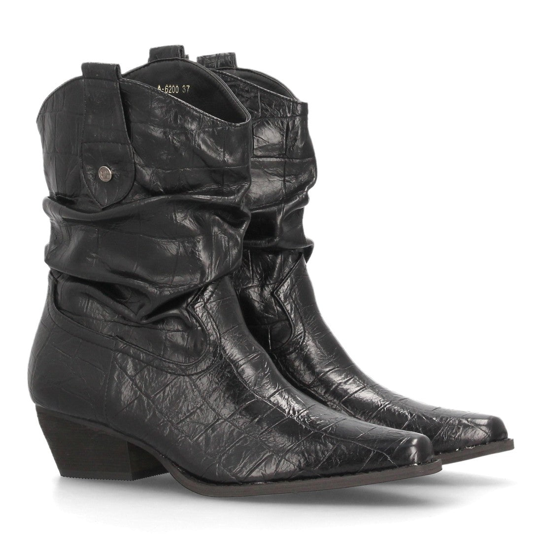 Botines de inspiración cowboy de mujer con cierre de cremallera