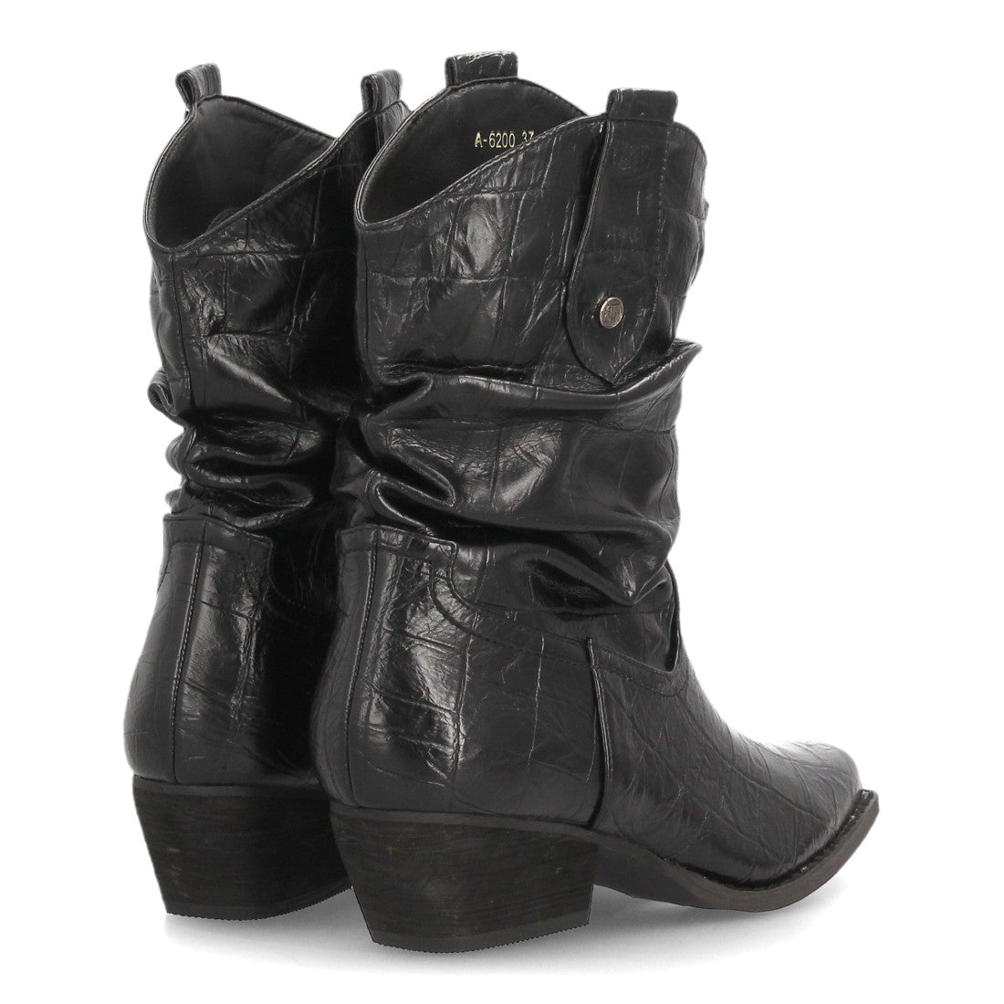 Botines de inspiración cowboy de mujer con cierre de cremallera