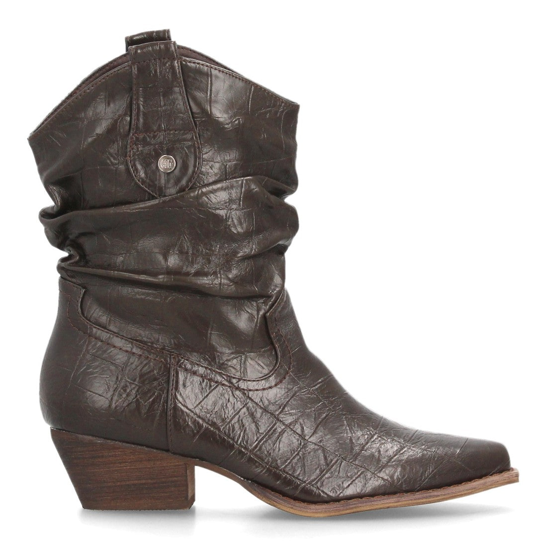 Botines de inspiración cowboy de mujer con cierre de cremallera
