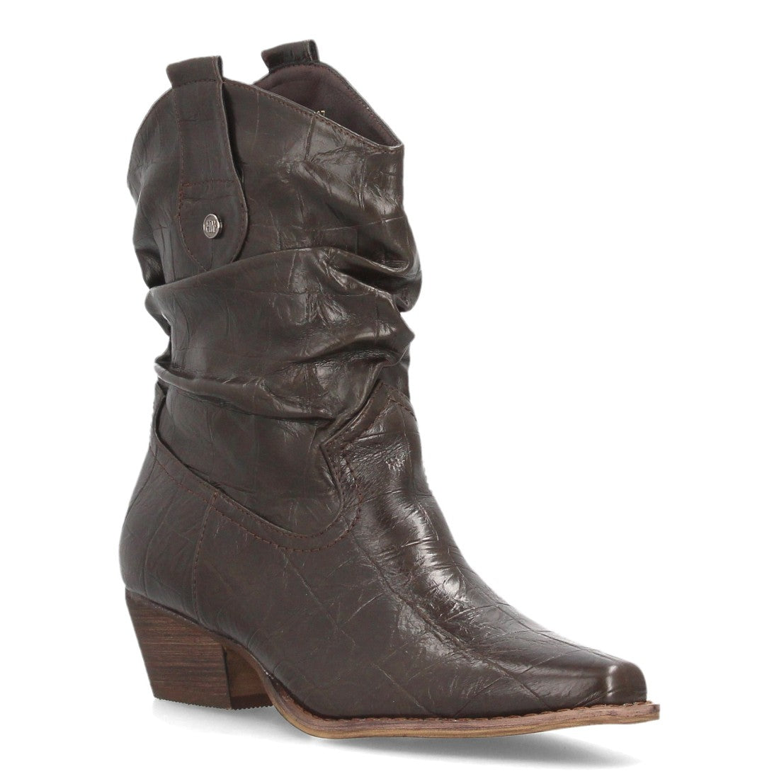 Botines de inspiración cowboy de mujer con cierre de cremallera