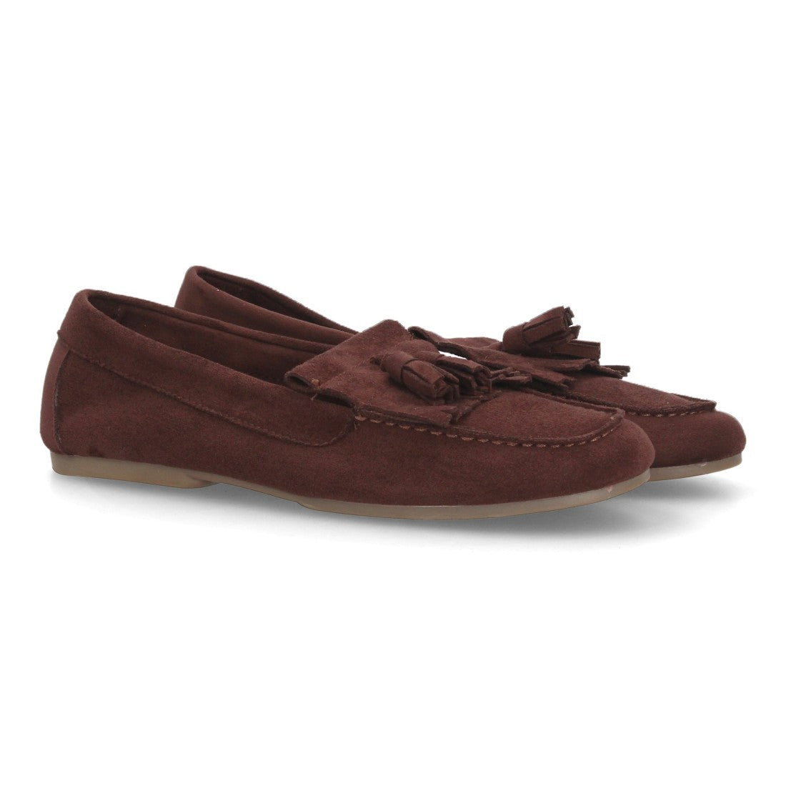Mocasines de estilo clásico de mujer con adorno de flecos en y borlas