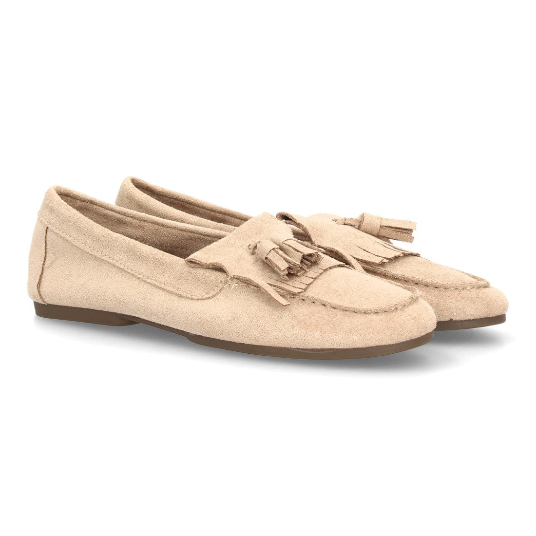 Mocasines de estilo clásico de mujer con adorno de flecos en y borlas