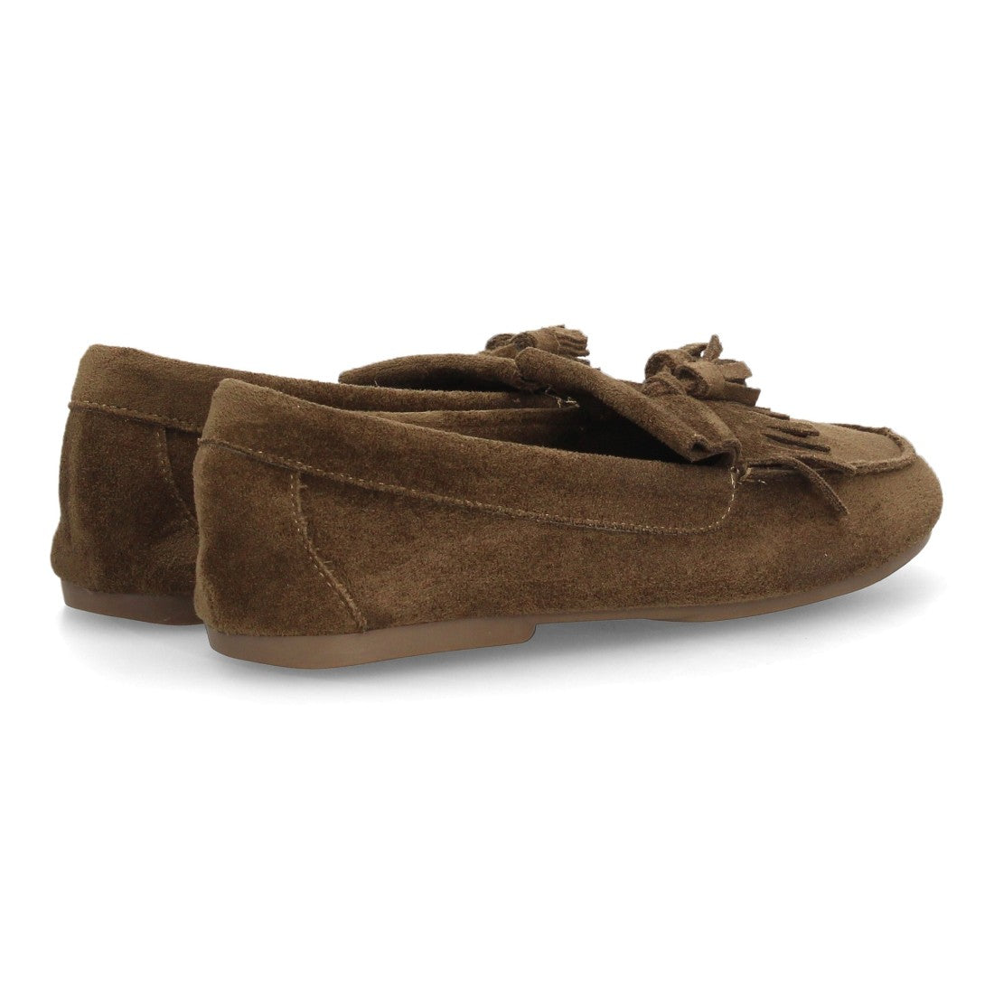 Mocasines de estilo clásico de mujer con adorno de flecos en y borlas