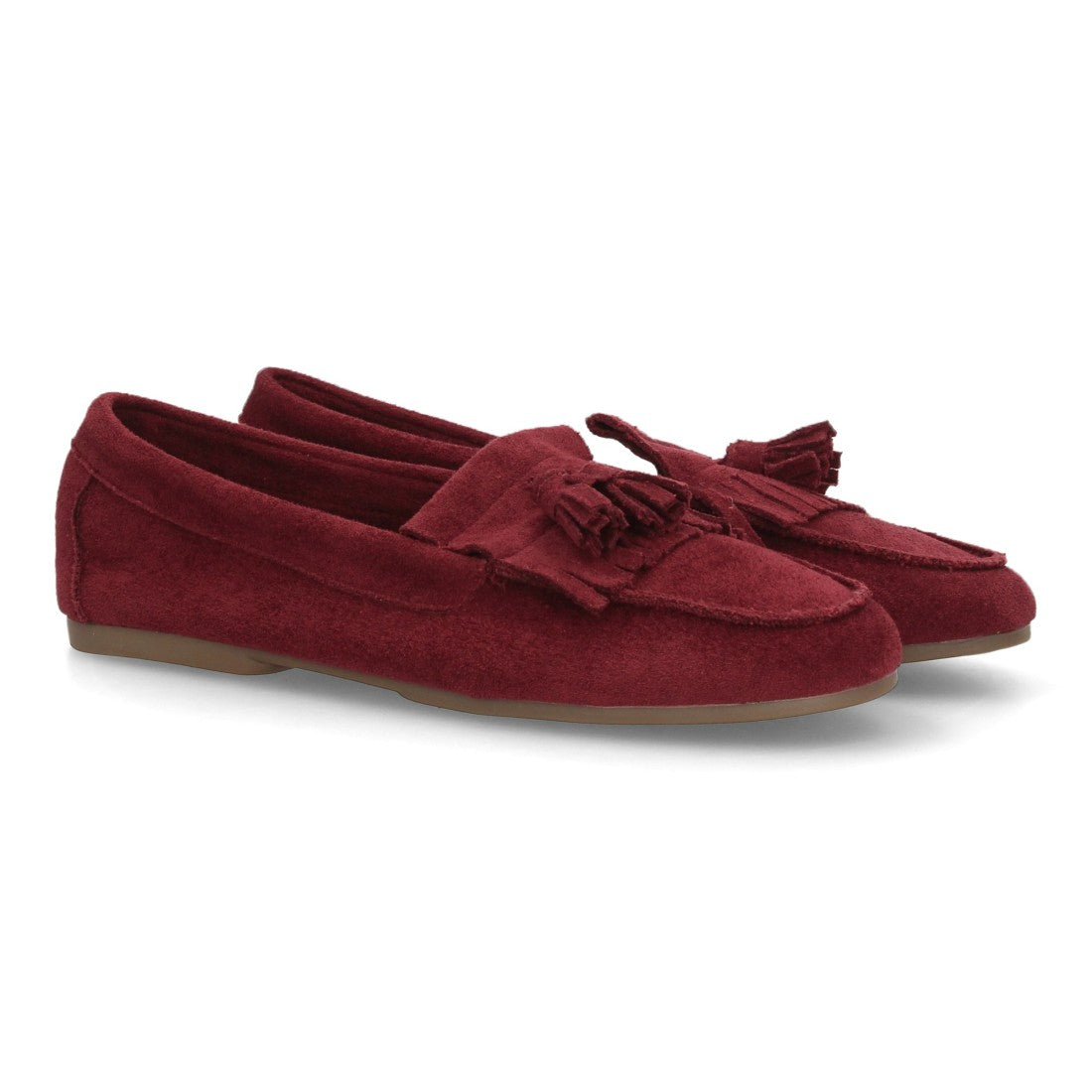 Mocasines de estilo clásico de mujer con adorno de flecos en y borlas