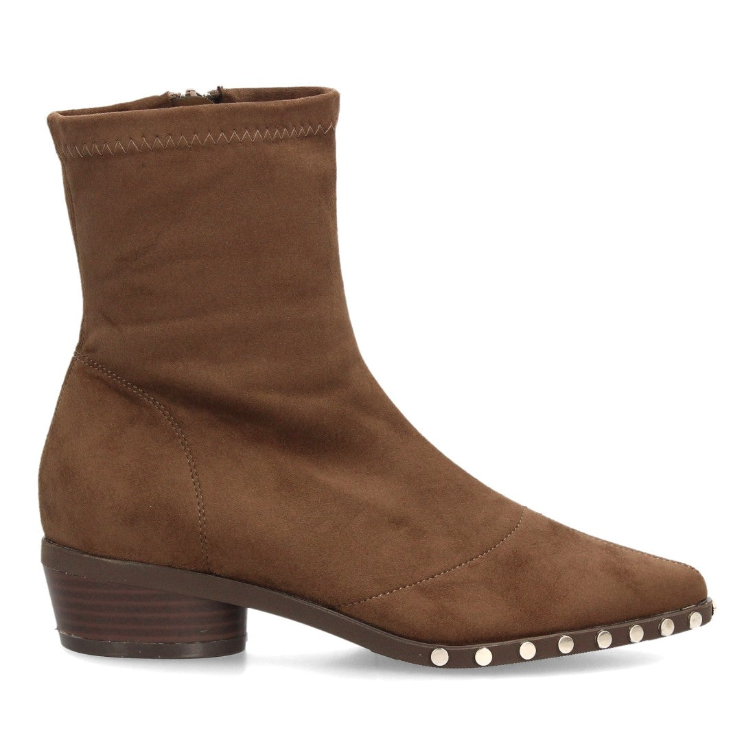 Botines de estilo moderno de mujer con tacón bajo y estable