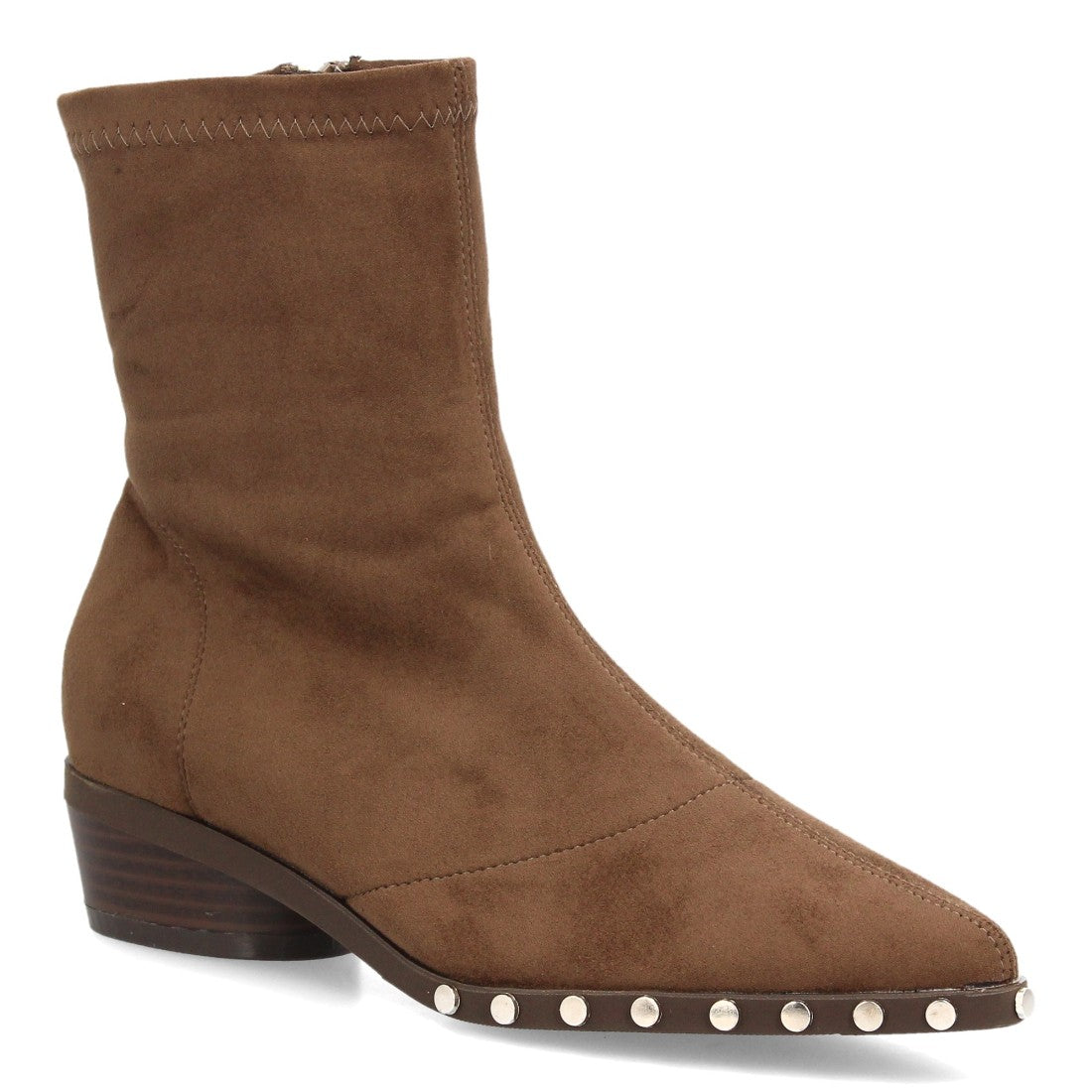Botines de estilo moderno de mujer con tacón bajo y estable